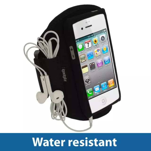 Black Water Resistant Sports Gym Jogging Armband for New Apple iPhone 5 5S 5C SE