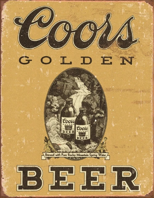 Desperate Enterprises Coors Golden Beer Vintage Look Tin Sign