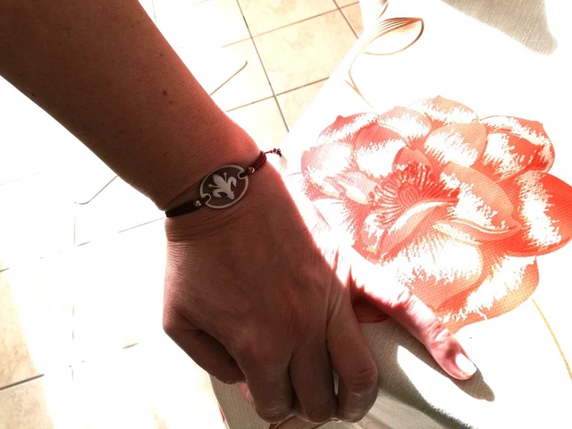 Bracciale Regolabile In Argento 925 Con Cammeo Naturale In Conchiglia – Donna (Marrone, Ovale) - Foto 4