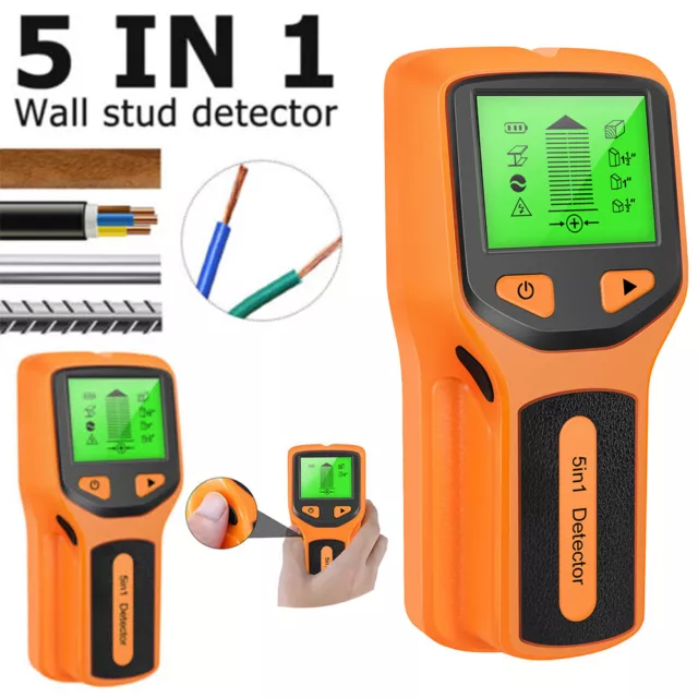 5-IN-1 Wall Stud Finder Column Detector Depth Tracker Instrument Metal Detector