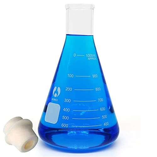 Glass Flask Erlenmeyer Flask Narrow Mouth 1000ml Graduated Flasks