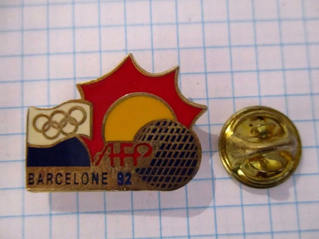 PINS RARE VINTAGE TENNIS BARCELONA 92 BARCELONE AFP AGENCE FRANCE ...
