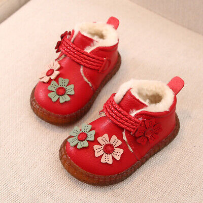 Scarpe di cotone per bambina principessa scarpe carine fiori più velluto anti-scivolo Cott