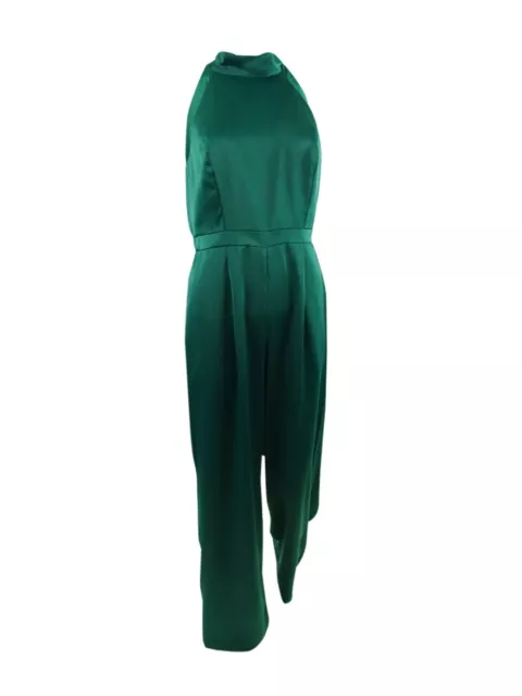 Tahari ASL Women's leeveless Halter Jumpsuit (4, Hunter Green)