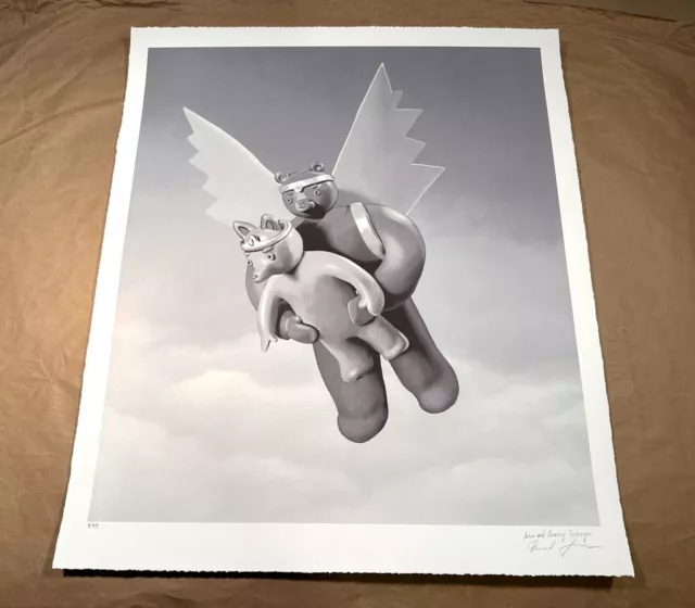 🐻 🦊 Tvorogov Brothers Bear & Fox are Flying Art Print Signed #/99 Moosey COA
