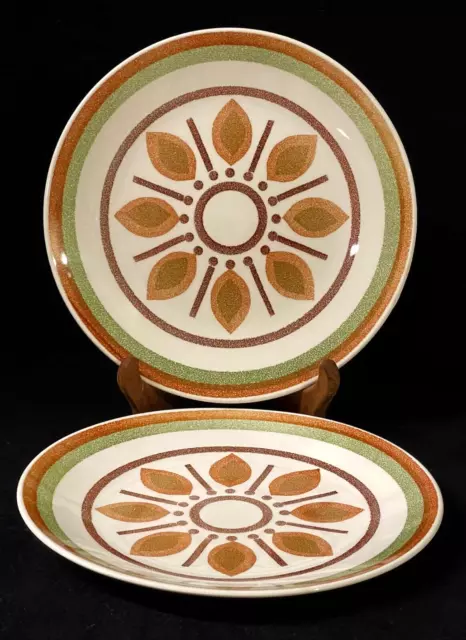 Taylor Smith Taylor INDIAN MORN Set of 2 Dinner Plates MCM 10 1/4" XLNT Cond