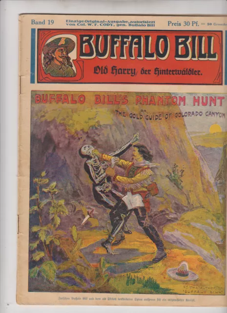 Buffalo Bill 1930 Originalheft Nr. 19 Zustand (1-2/2) schöner Zustand Kühn Vlg. 2