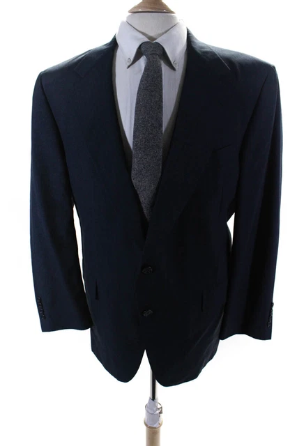 Hart Schaffner Marx Men's Single Breasted Blazer Blue Size 44