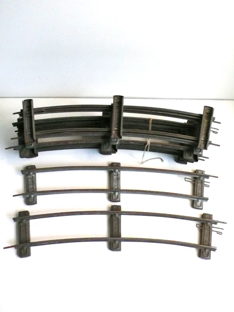 JOUEF ( 470/2C ) LOT DE 4 RAILS COURBES DEUX COUPURES R325 EN ACIER