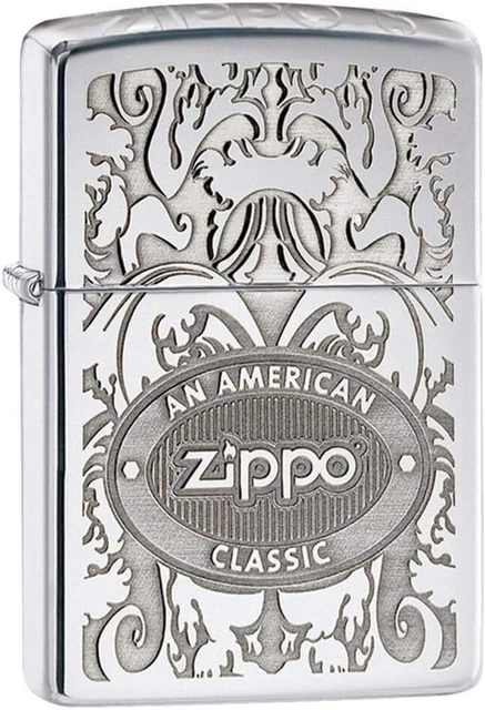 Accendino Antivento Zippo 24751 Uomo Metal Argento