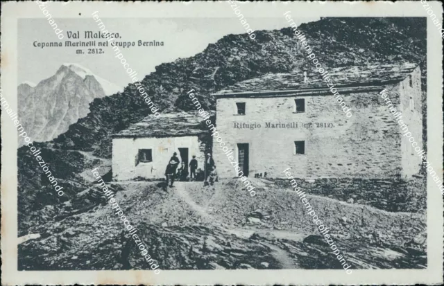 cn549 cartolina val malenco capanna marinelli nel gruppo bernina sondrio