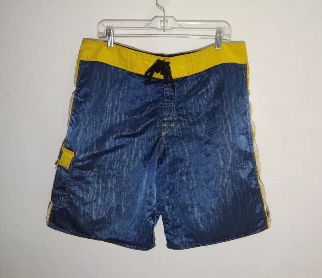 VINTAGE 90S QUIKSILVER Board Shorts Swimming Trunks, Men's 36, Made In ...
