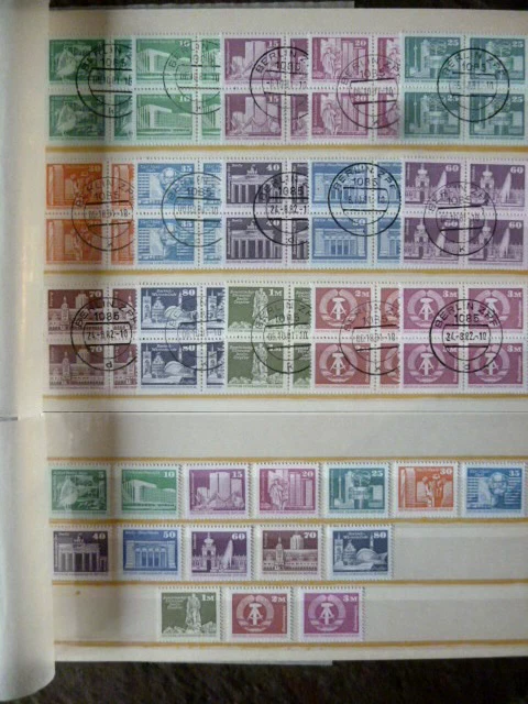 Freimarken "Aufbau in der DDR" 1980/81; postfr./gest. u. "Flugpost-M." 1982/87
