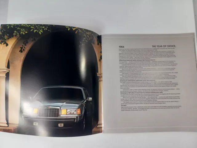 1984 Lincoln 54-page Sales Brochure Catalog - Continental Mark VII Town Car