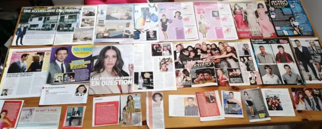 GLEE Lea Michele Cory Monteith Magazine CLIPPING CUTTING Naya Rivera Diana Agron