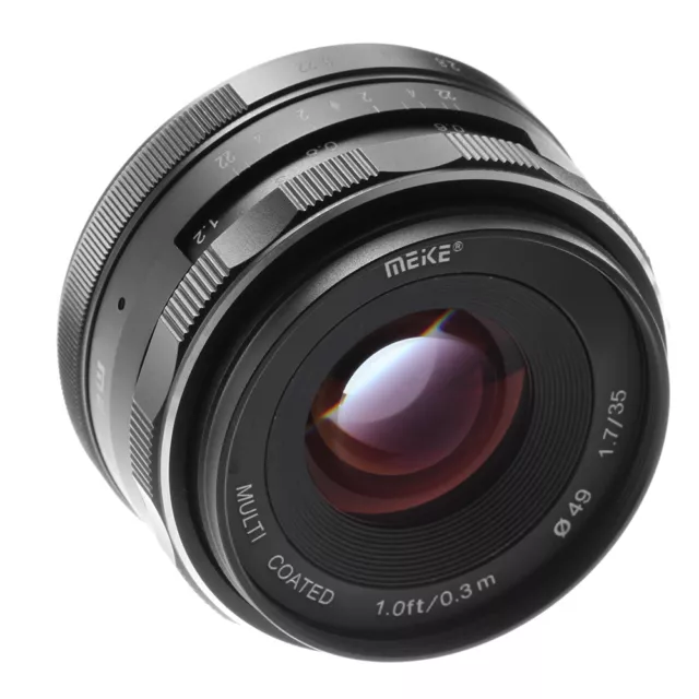 Meike 35mm F1.7 Large Aperture Manual Focus MF Lens For Olympus Panasonic