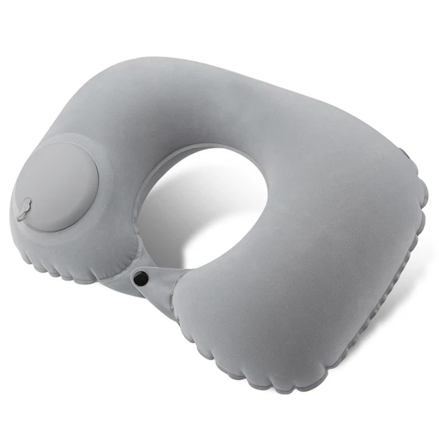 Air Inflatable Neck Support Pillow U Shape Comfort Cushion For Travel Car Flight