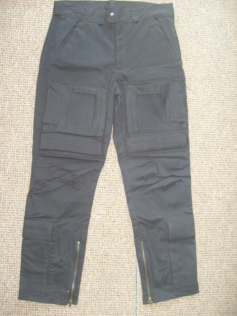 Pantalon de travail de combat noir robuste homme multipoches, NEUF 32" 40"