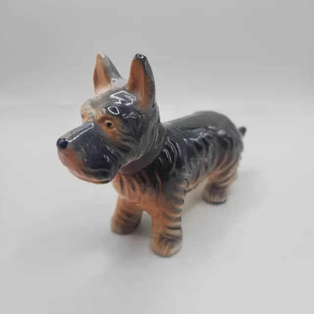 Marutomo Occupied Japan small Scottish Terrier Scottie Dog Figurine Porcelain