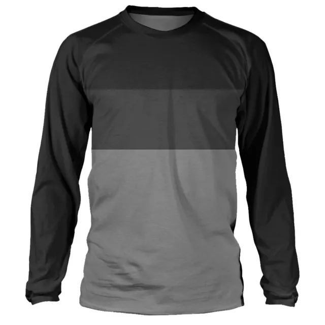 Black Gray Cycling Jersey Bicycle Jacket Bike Shirt Wear Mountain Ride Clothes