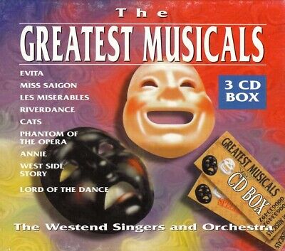 THE WESTEND SINGERS AND ORCHESTRA The Greatest Musicals 3 CD Box 1998 WIE NEU