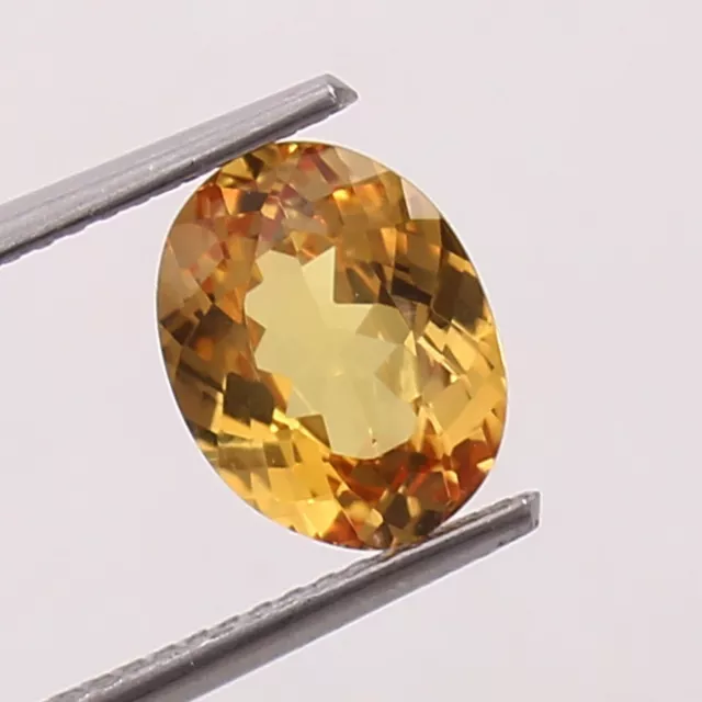 AAA Naturel sans Défaut Ceylan Jaune Saphir Desseré Ovale Gemme Coupe 2.50 Carat