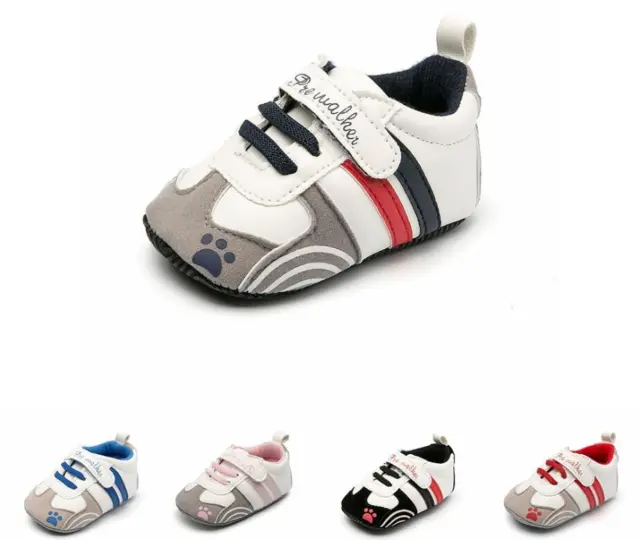 So Cute Gift Newborn Baby Boy Girl Pram Shoes Infant PreWalker Trainers Sneakers