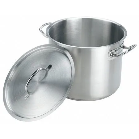 Crestware Sspot20 Stock Pot W/Cover,20 Qt,13-1/2 In.,Ss