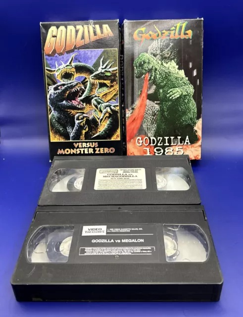 LOT OF 4 Godzilla VHS Tapes Megalon Monster Zero 1985 Mechagodzilla $11 ...