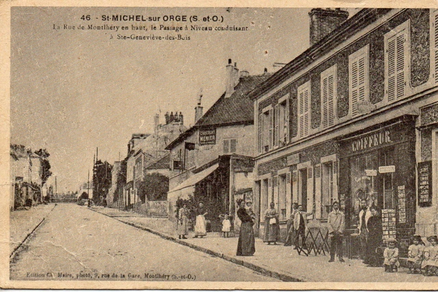 CPA Saint-Michel-sur-Orge (91 Essonne), Rue de Montlhéry, années 1910