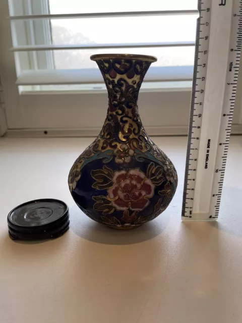 Oriental Decorative Cloisonne Bud Metal Vase