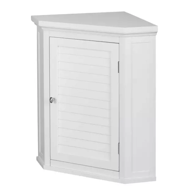 Teamson Home Wall Cabinet W/ Shutter Door 22-1/2"W x 24"H x 15" D Storage White