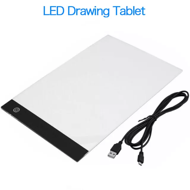 A4 LED Drawing Copy Board Tracing Light Box Ultra-thin Pad Painting Tracing UK