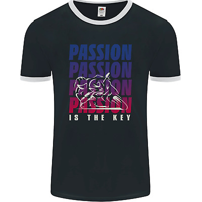 T-shirt Ringer da uomo Motorcycle Passion Is the Key Biker FotL