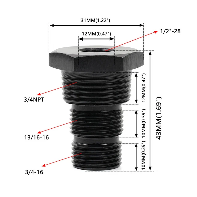 Flotteur universel Oli Unic Side 3/8 avec adaptateurs