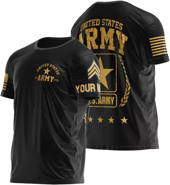 US ARMY SHIRT Custom Name Rank Military Soldier 3D Shirt Retired ...