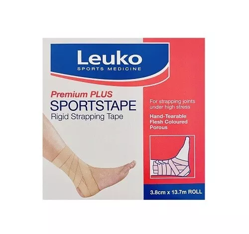 Leuko Premium Plus Sport Rigid Strapping Tape 3.8 X 13.7cm Flesh 1 Roll