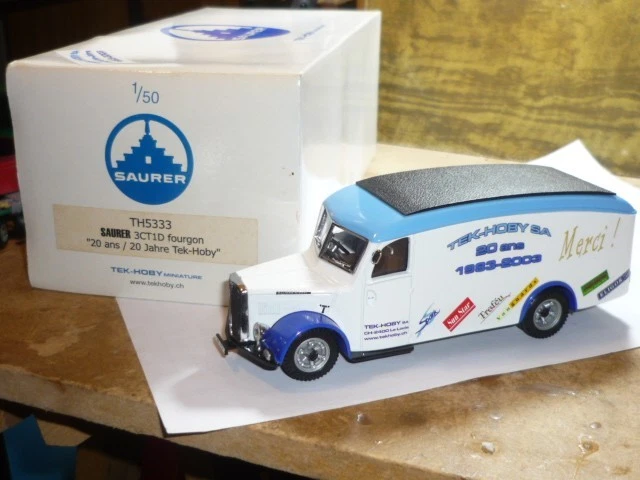 Camion Saurer 10 DM 6x6 Avec Grue Reinhard - Modèle Réduit 1/50 TEK HOBY - Neuf
