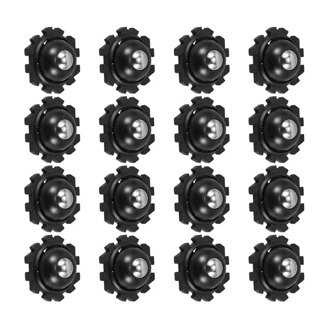 FGY Lot De 16 Mini Roulettes Autocollantes Universelles Pivotantes à