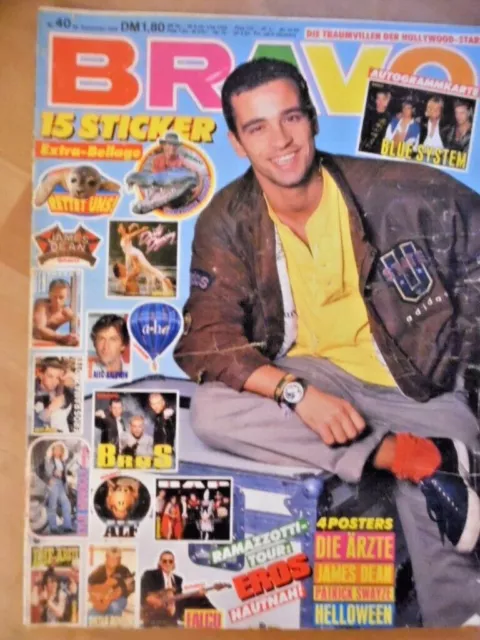 BRAVO 40 - 29.9. 1988 Eros FALCO James Dean ÄRZTE Helloween Bonfire Morten Kylie
