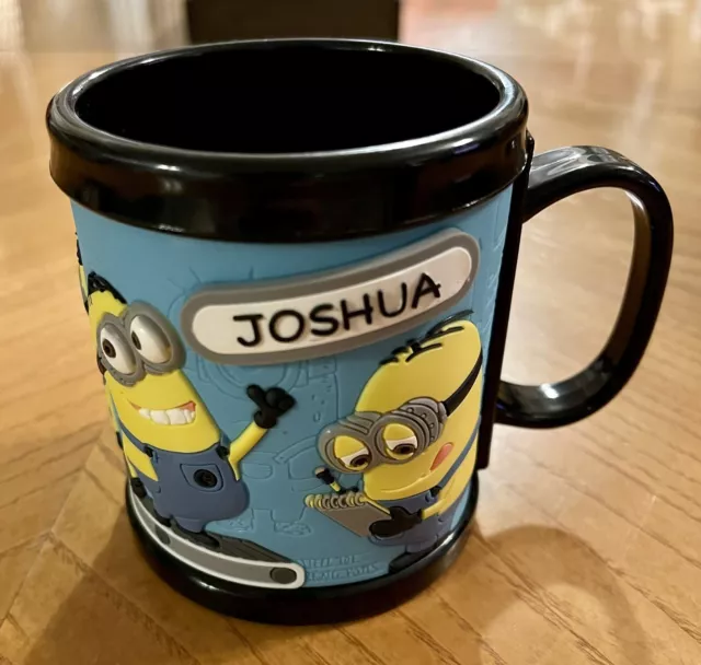 Universal Studios Minion Mayhem Mug Cup Despicable Me 3D JOSHUA plastic BPA-FREE