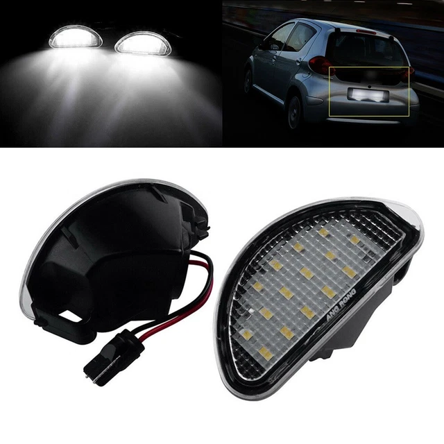 Kit 2 Feux De Plaque D'immatriculation LED Pour Renault Twingo 2 (2007-2014) - Blanc 6000K