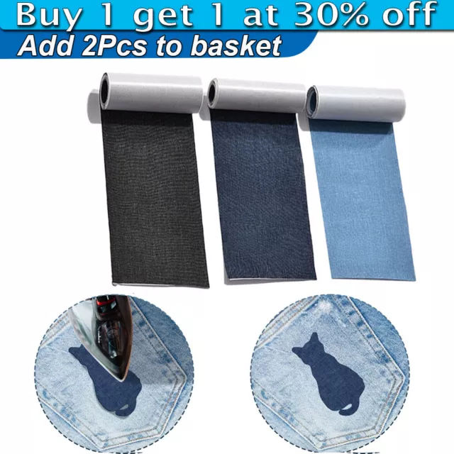 Iron on Jean Patches Denim Jean Repair Patches Clothing Repair Patch Craft Kit