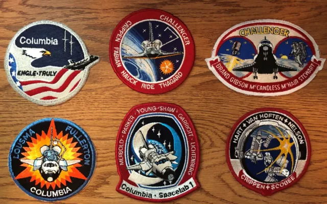 Lot of 6 NASA STS Shuttle Mission Space Patches.