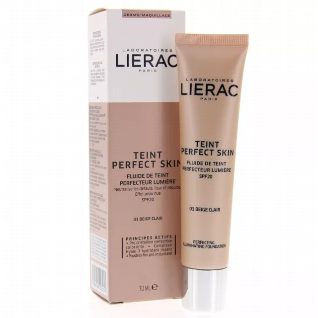 Lierac perfect skin perfecteur lumière peau parfaite  N°01 beige clair SPF 20