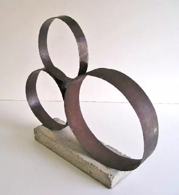 Mid Century Modern Abstract Metal Isamu Noguchi Style Art Sculpture