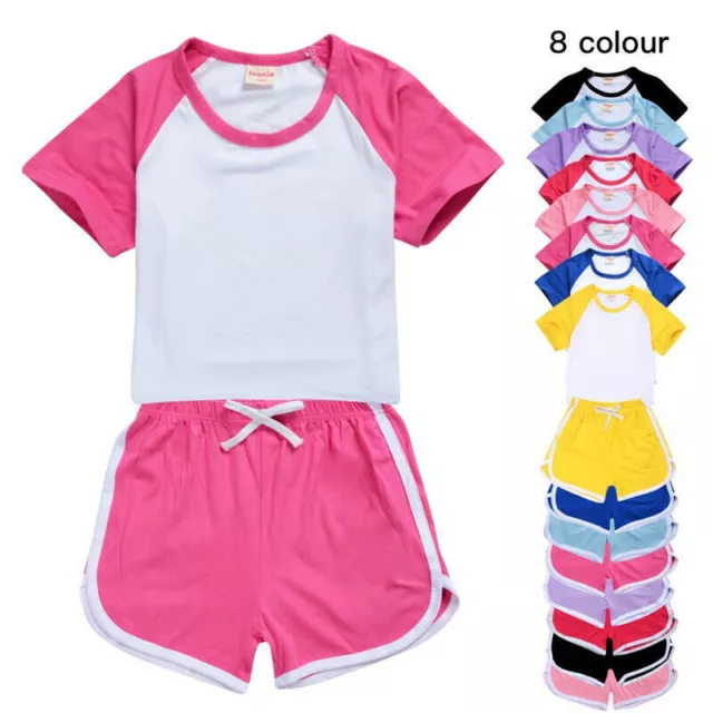 T-shirt casual ragazzi ragazze pigiama loungewear tuta bambini regalo di compleanno~`