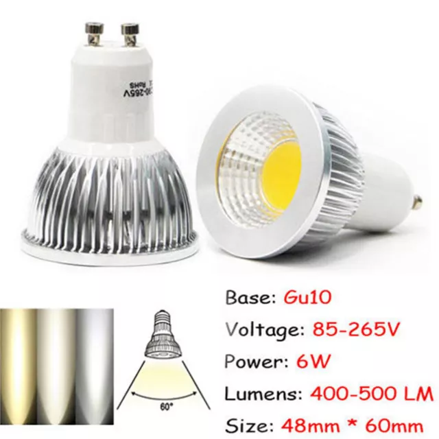 PK10 Ultra Bright MR16 GU10 E27 85-265V DC12V LED COB Spot Light Bulbs 6W 9W 12W 2
