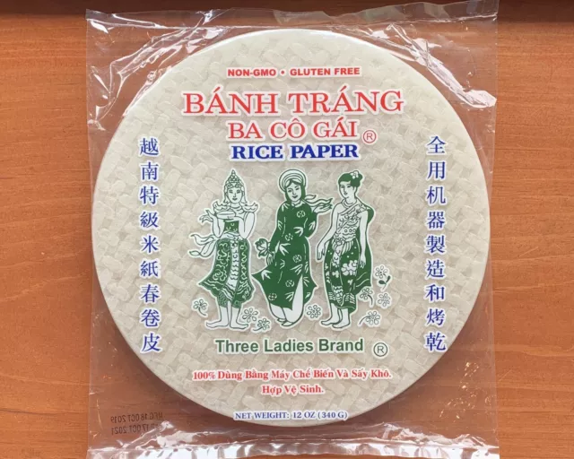 Spring Roll Rice Paper Wrappers/ Pandan/ Tumeric/Chilli - Banh Trang - Ruoc  Say