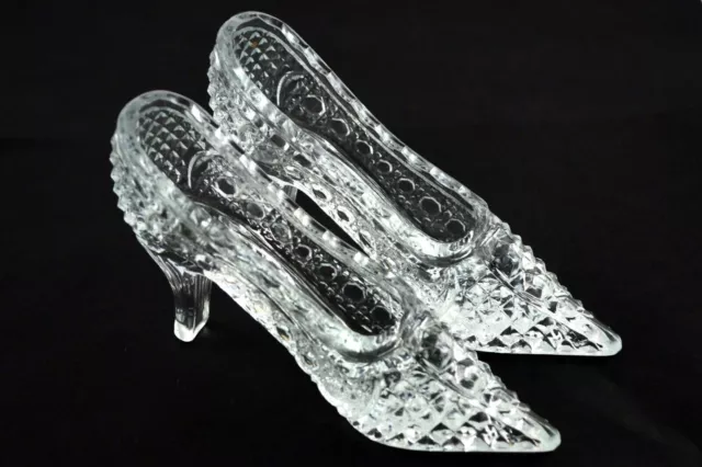 VTG Vintage Crystal Glass Slipper for Cinderella Shoe Figurine Made in USSR